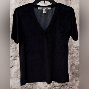 Michael Stars Elegant Black Short Sleeve Top
